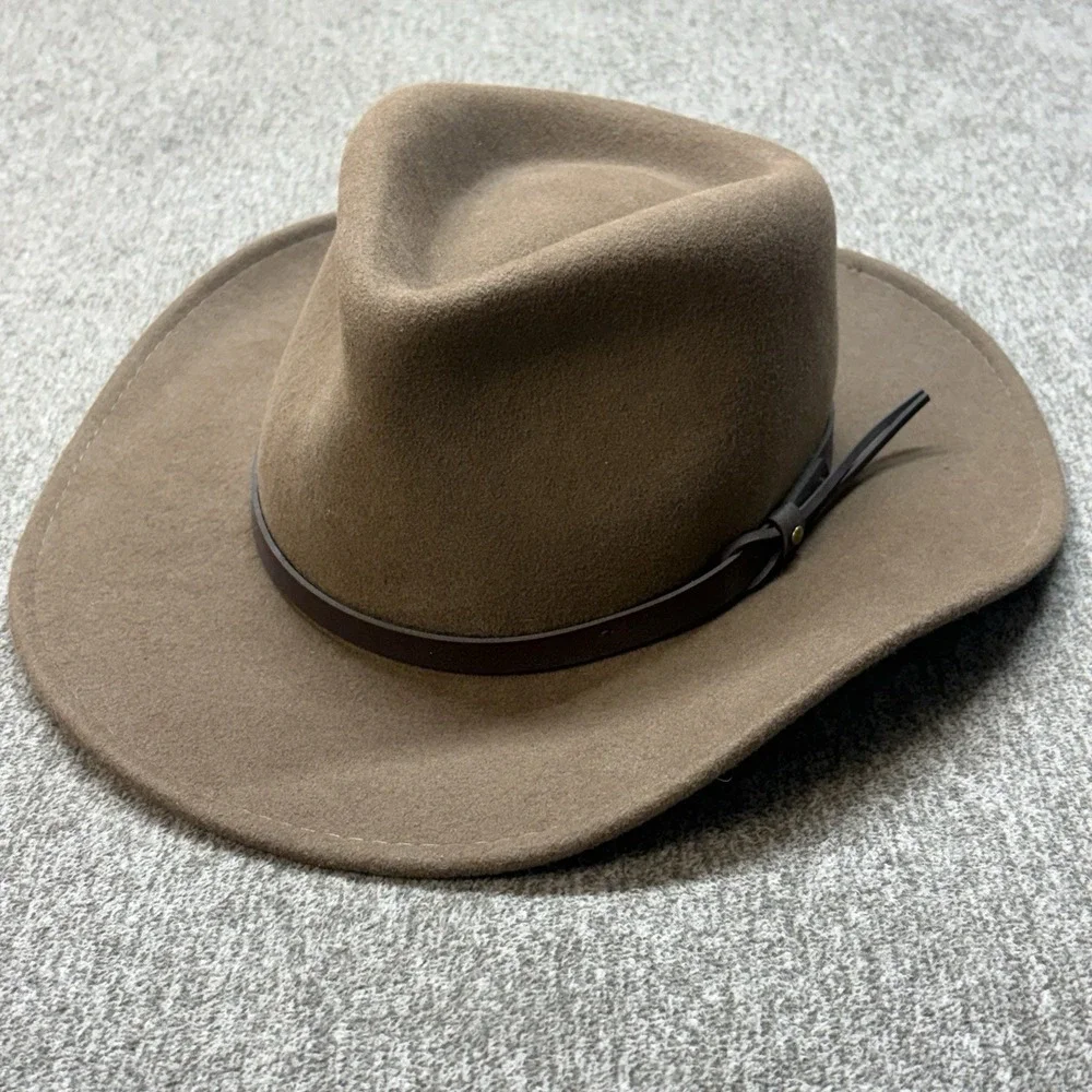 Vintage Dorfman Pacific DPC Wool Felt Western Aussie Outback Hat Mens S/M‎ Brown